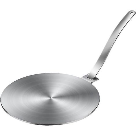 Metallene Wärmeverteilungsplatte, Runde Induktionsplatte, Adapterplatte Für Induktionskochfelder – 22,7 X 20 X 0,34 Cm – Silber