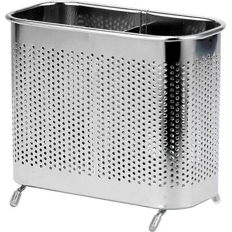 Büro-küchenutensilienhalter, Essstäbchenhalter, Besteckhalter Aus Edelstahl – 14,00 X 13,00 X 7,00 Cm – Silber