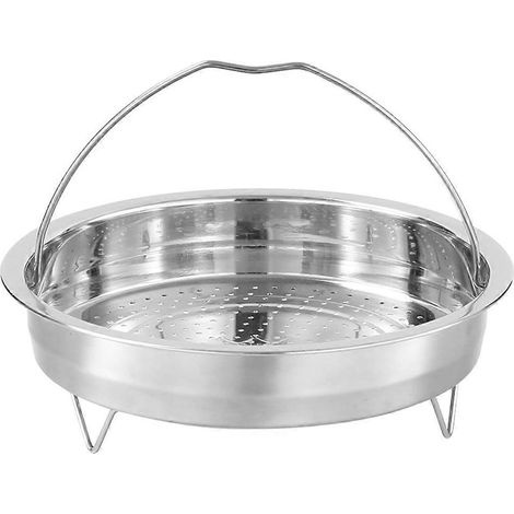 Dampfgareinsatz Aus Edelstahl Für Reiskocher Mit Griff – 20,00 X 20,00 X 6,00 Cm – Silber