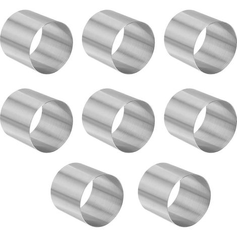 Runde Miniatur-backformen Für Mini-kuchen, Mousses, Kekse Und Desserts – Diy-backzubehör – 5,00 X 5,00 X 5,00 Cm – Silber