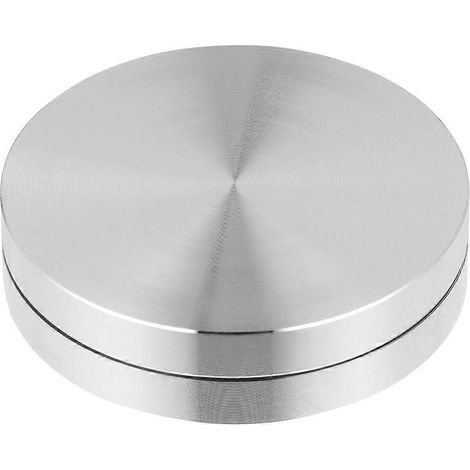 Kugelgelagerter Drehteller Für Runde Kuchenformen, Dekorativer Tortenständer – 12 X 12 X 1,8 Cm – Silber