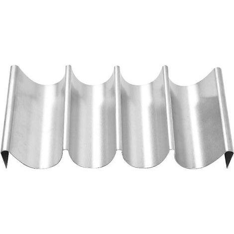 Taco-ständer Aus Edelstahl, Mehrfach-taco-ständer, Metall-taco-ständer, Crêpe-ständer – 25,00 X 12,00 X 4,00 Cm – Silber