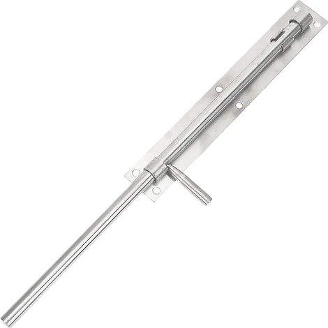 Schiebetürriegel (38,5 Cm) Für Terrassentüren, Schiebetürschloss, Stangenschloss – 38,50 X 3,50 X 2,00 Cm – Silber