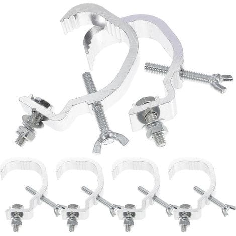Set Mit 6 Aufhängehaken Aus Aluminiumlegierung Für Bühnenbeleuchtung, Befestigungen Für Bühnenlampen – 11,00 X 6,80 X 1,90 Cm – Silber