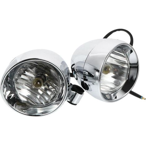 Stück Zusatzscheinwerfer Für Motorräder, Suchscheinwerfer, Nebelscheinwerfer – 14 X 10 Cm – Silber