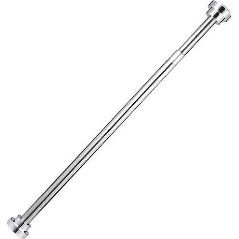 Ausziehbare Wäschestange, Kein Bohren Erforderlich, Edelstahl, Mit Federbelasteter, Einziehbarer Duschvorhangstange Für Bad Und Kleiderschrank (60 Cm) – 60 Cm – Silber