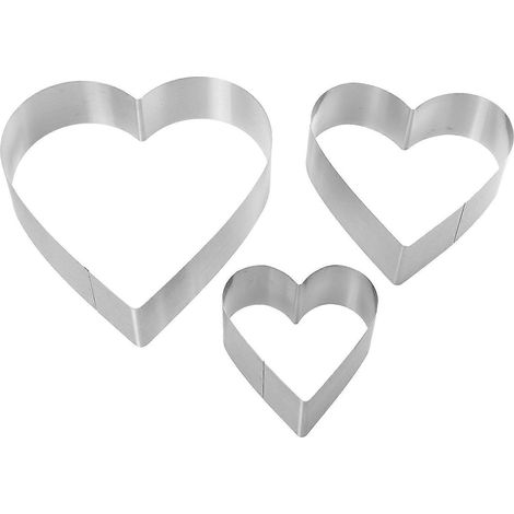 Schicke Herzförmige Diy-kuchenformen, Küchenhelfer Zum Backen – 20 X 19,5 Cm – Silber