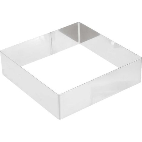 Quadratische Mousseform Aus Edelstahl, Tortenring, Mousseausstecher, Kuchenform, Dessertring, Gebäckform, Backwerkzeug (silber, 35,5 Cm) - Silber