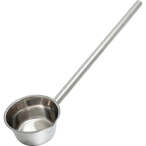 Multifunktionale, Langstielige Schöpfkelle Aus Edelstahl, Gießlöffel Für Garten Und Küche – 57,00 X 12,00 X 6,30 Cm – Silber