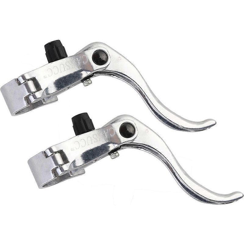 Paar Bremshebel Für Starrgangräder, Kompatibel Mit 22,2 Mm / 24 Mm Achsen (silber) – 10,00 X 10,00 X 5,00 Cm – Silber
