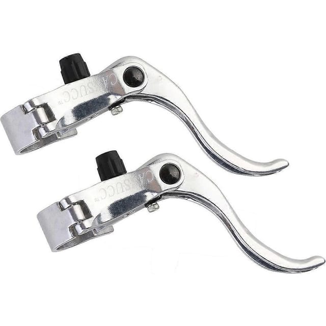 Paar Bremshebel Für Starrgangräder, Kompatibel Mit 22,2 Mm / 24 Mm Achsen (silber) – 10,00 X 10,00 X 5,00 Cm – Silber