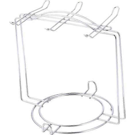 Tassen- Und Tellerhalter Für Küchenschrank Und Arbeitsplatte (für 4 Tassen Und 6 Teller/besteck) – 16,50 X 18,00 X 19,00 Cm – Silber
