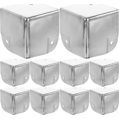 Set Mit 10 Eckenschonern Für Holzkisten, Dekorative Eckenschoner Für Schränke, 50 Mm – 5,00 X 5,00 X 5,00 Cm – Silber