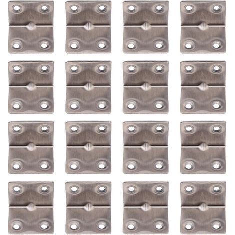 16 Robuste Edelstahl-winkelverbinder, 90°-winkel – 5 X 5 X 4 Cm – Silber