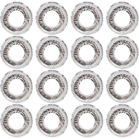 50 Runde, Ölbeständige Aluminium-brennerabdeckungen Für Gasöfen – 23 X 23 X 0,3 Cm – Silber