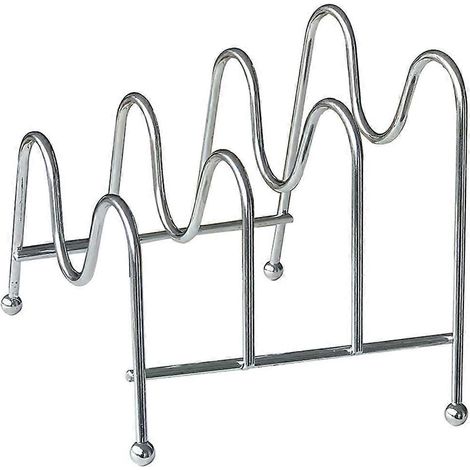 Topfdeckelhalter, Abtropfgestell, Abtropfschale – 15,50 X 14,50 X 14,00 Cm – Silber