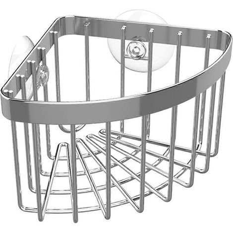 Schwammhalter Mit Saugnapf, Edelstahl-schwammhalter, Eck-schwammhalter Für Spülbecken – 16,00 X 11,50 X 9,00 Cm – Silber