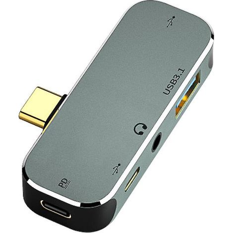 Usb Typ-c, Usb 3.1, 2.0, 3,5-mm-klinkenbuchse, 5-port-adapter/splitter-hub Für Windows