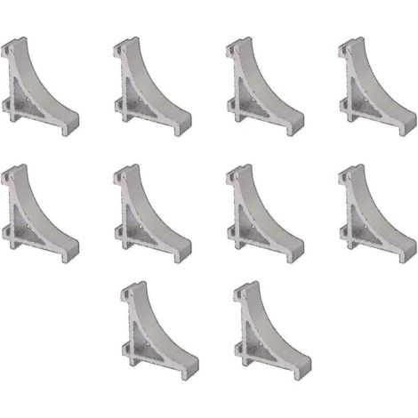 Set Mit 10 Kühlschrankregalhaken Aus Silberfarbener Aluminiumlegierung, 2,3 Cm, D