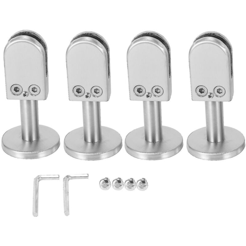 Set Mit 4 Glasklemmen (edelstahl 304), Verstellbare Glashalterung, Klemme Für 8 Mm Glasböden, Glasplattenhalterung