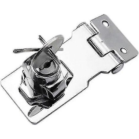 Edelstahl-bügelschloss Mit Vorhängeschloss Und Schlüssel, Für Türen, Schränke, Schubladen Und Schlösser (6,4 Cm), Silberfarben.