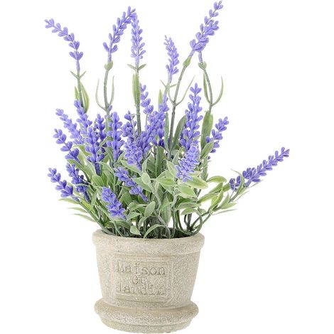 Künstliche Blumen, Lavendel Aus Kunststoff, Topfarrangements Für Die Dekoration Von Haus Und Garten (lila)