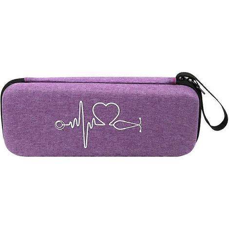 Tragbare Stethoskoptasche, Stoßfeste Tasche, Multifunktionsbox Kompatibel Mit Dem 3m Lit Modell (lila) – 28,5 X 11 Cm – Lila