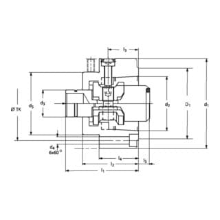 RÖHM Anbauflansch m.Einbauspannsatz HSK-C25