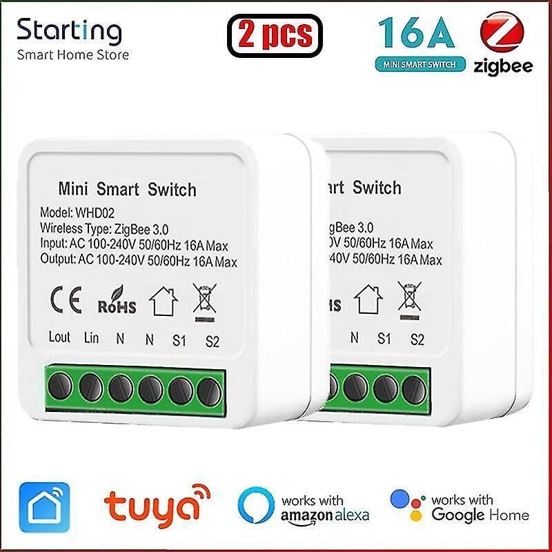 10 Yandex Alice Tuya Mini Zigbee 3.0 Smart-schalter Für Smart Home (2 Stück)