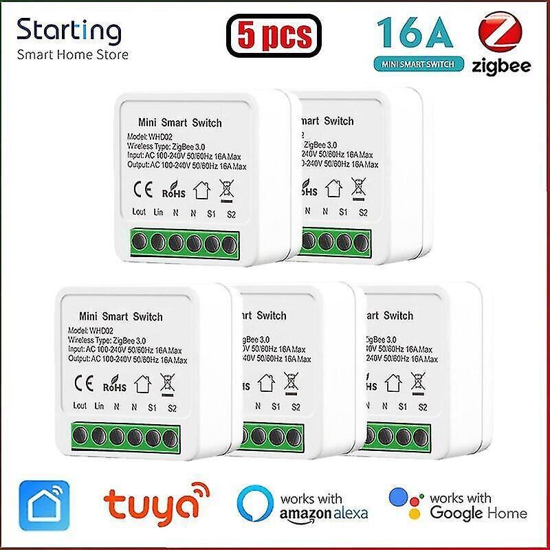 10 Yandex Alice Tuya Mini Zigbee 3.0 Smart-schalter Für Smart Home (5 Stück)