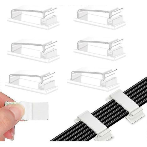 50 Robuste Klebeclips Für Kabelmanagement Und Kabelbefestigung – Weiß