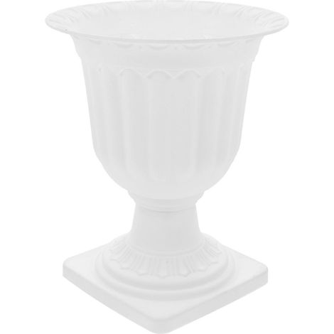 Abnehmbarer Kunststoff-pflanztopf Für Sukkulenten, Ideal Für Die Veranda. – 14 X 17 Cm – Weiß