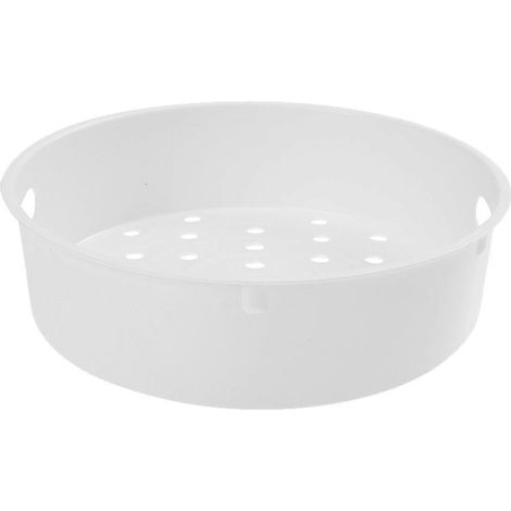 Dickwandiger Dampfkorb Aus Kunststoff Für Elektrische Dampfgarer – 22,00 X 22,00 X 6,00 Cm – Weiß