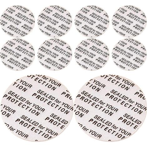 300 Druckempfindliche Dichtungen Für Flaschen, Gläser Oder Dosen – 2,6 X 2,6 Cm