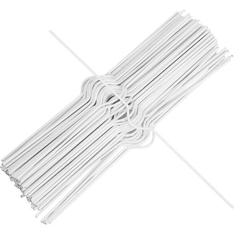 100 Kalenderhaken, Binderhaken, Kalenderaufhänger – 20,00 X 0,10 X 0,10 Cm – Weiß
