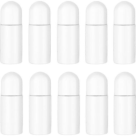 Healifty Set Mit 10 X 50 Ml Roll-on-fläschchen Aus Kunststoff Für Ätherische Öle. Leer, Wiederbefüllbar, Auslaufsicher Und Wiederverwendbar – Ideal Zur Herstellung Von Selbstgemachten Deodorants. – 10