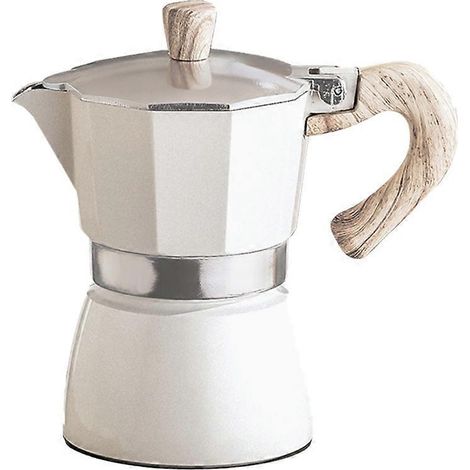 Manuelle Moka-kanne, Espressokanne (weiß) – 15 X 12 X 10 Cm – Weiß