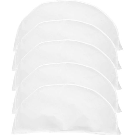 Set Mit 5 Atmungsaktiven Schulterüberzügen Für Kleidung Und Anzüge, Staubschutz. – 60,00 X 30,00 X 5,00 Cm – Weiß
