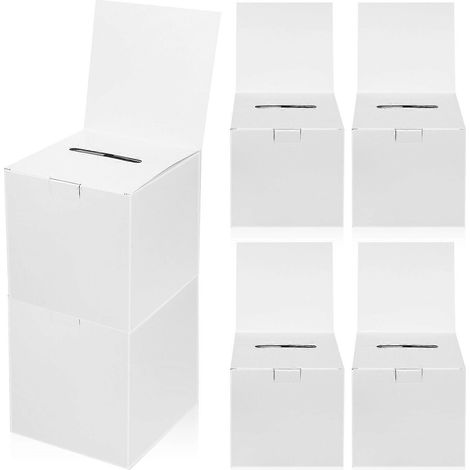 Set Mit 6 Losboxen, Wahlurnen, Kartons, Aufbewahrungsboxen, Geschenkboxen – 15,30 X 15,30 X 15,30 Cm