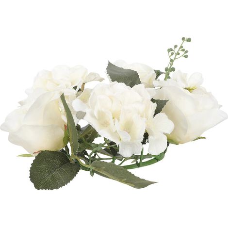 Künstliche Rosen, Künstliche Rosen, Blumendekoration Für Den Garten – 20 X 20 Cm – Weiß