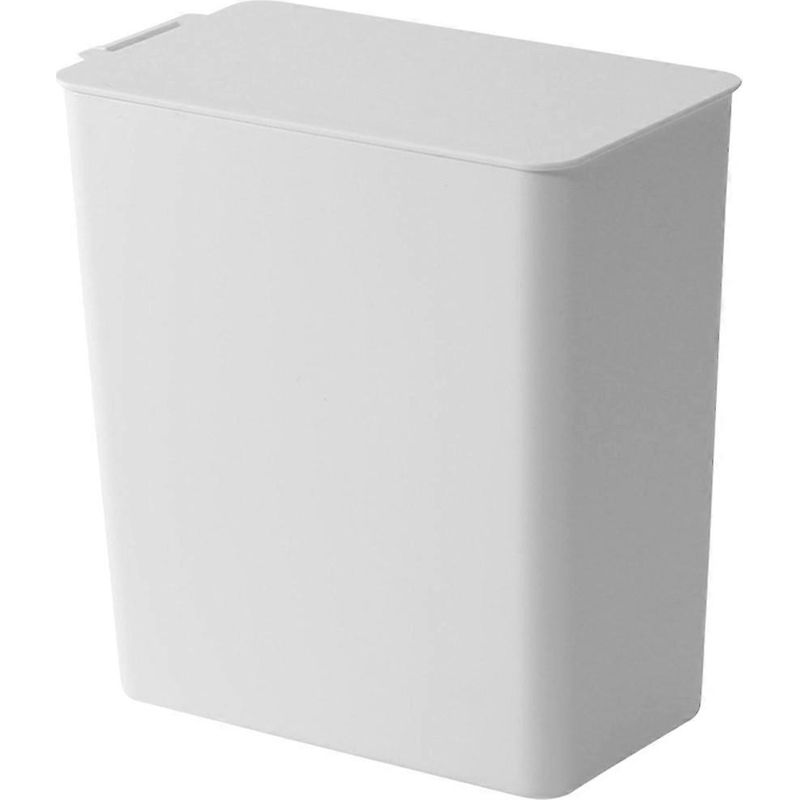 Kleiner Abfalleimer Mit Deckel Für Zuhause, Büro Oder Studentenzimmer – 16,50 X 15,50 X 8,80 Cm – Weiß