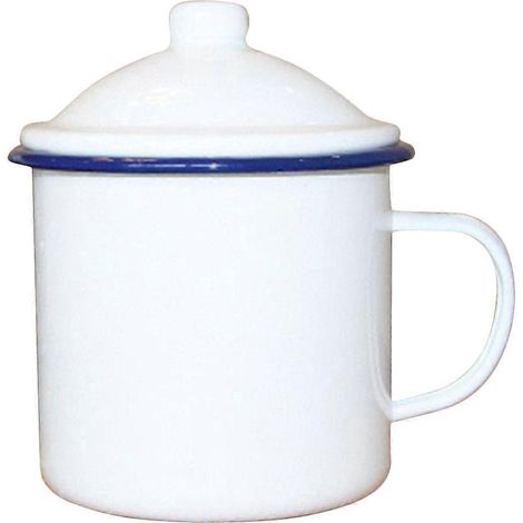 Retro-emaille-trinkbecher, Tragbarer Campingbecher Für Wasser, Kaffee Oder Milch. – 13,50 X 10,00 X 10,00 Cm