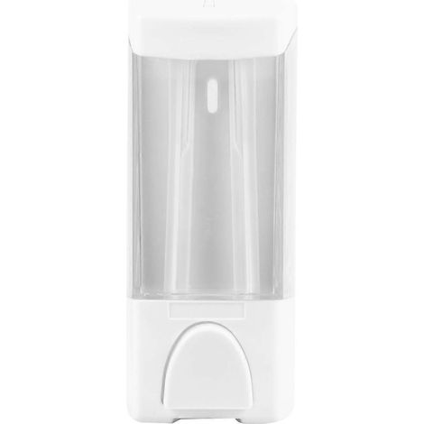 Wandseifenspender (300 Ml), Flüssigseifenhalter, Hängeseifenschale, Leerer, Nachfüllbarer Behälter Für Zuhause Oder Hotel (weiß) – 18,3 X 7,3 Cm – Weiß