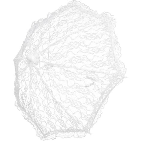 Sonnenschirm Aus Spitze, Requisite Für Hochzeitsfotos, Handgefertigter, Eleganter Spitzenschirm – 50,00 X 50,00 X 20,00 Cm