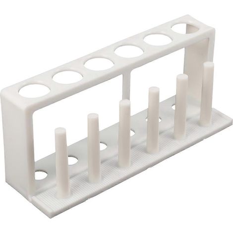 Tragbarer Reagenzglasständer Aus Kunststoff, Ideal Für Wasseranalysen Und Schullabore (weiß). – 21 X 10 Cm – Weiß