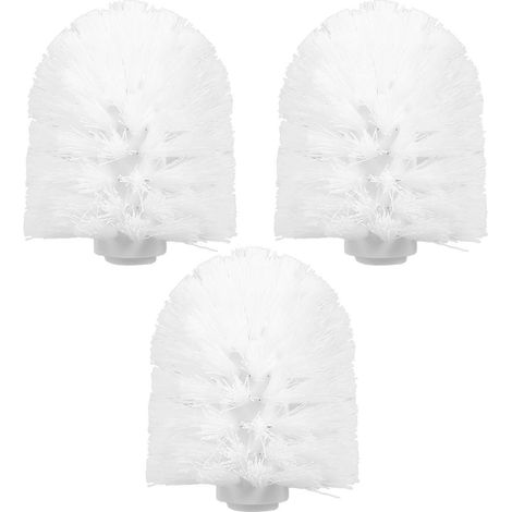 Set Mit 3 Ersatz-wc-bürstenköpfen, Badezimmerzubehör – 9,50 X 8,00 X 8,00 Cm – Weiß