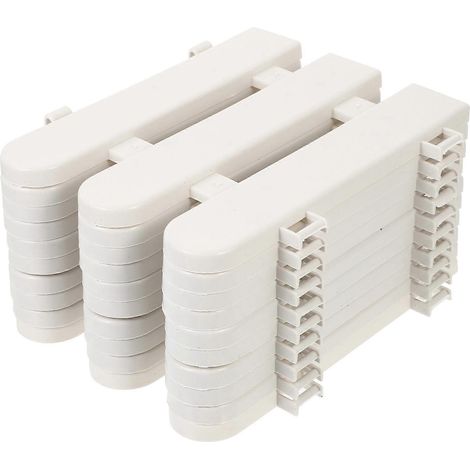 Set Mit 10 Dekorativen Kunststoffpfählen Für Garten- Oder Einfahrtzäune. – 20,00 X 17,00 X 0,80 Cm – Weiß