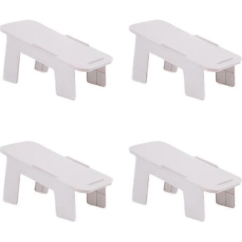 Doppelstöckiges Schuhregal (4-teilig) – Kreative Schuhaufbewahrung – Schuhhalter Für Zuhause – 25 X 11,6 Cm – Weiß