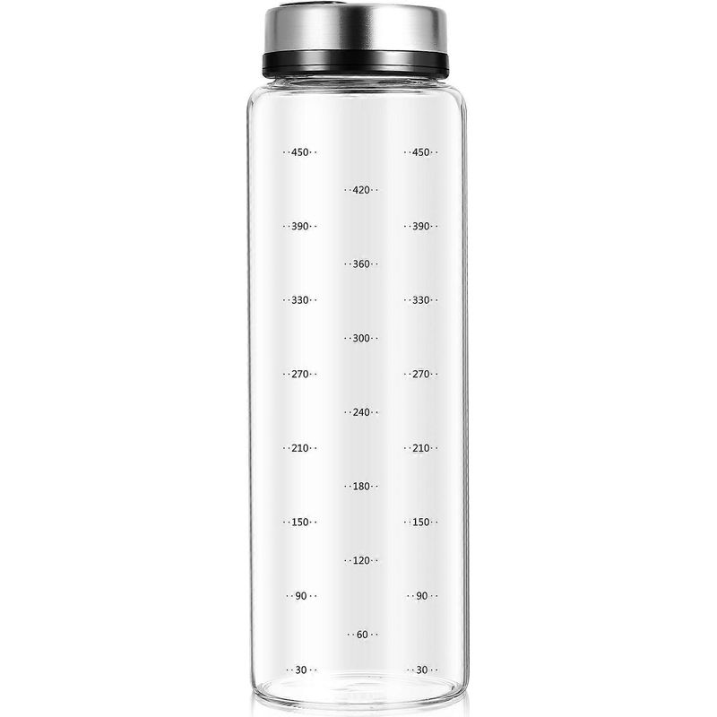 Drehbarer Gewürzbehälter Aus Glas Und Edelstahl, Pfeffermühle, Küchenaccessoire Für Zuhause Und Gastronomie (500 Ml) – 20,50 X 6,50 X 6,50 Cm – Weiß