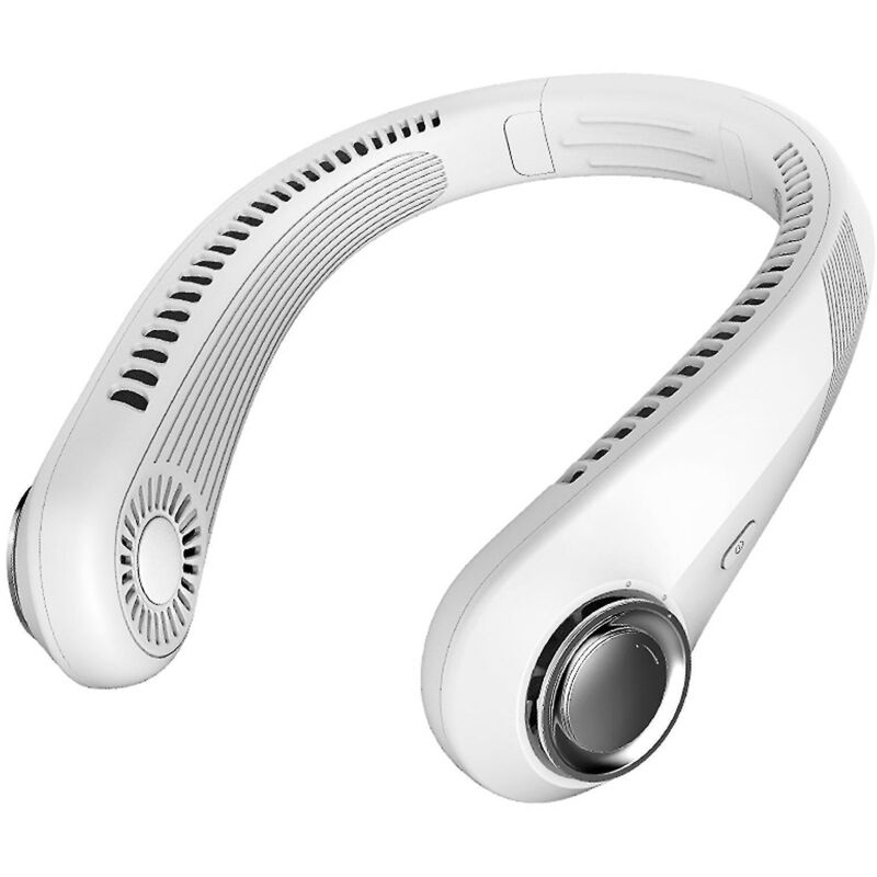 Tragbarer, Klingenloser Nackenventilator, Usb-aufladbar, Weiß -